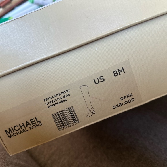 Michael kors Petra Stretch Over-The-Knee Boot size 8 Dark oxblood New with box - Picture 10 of 10